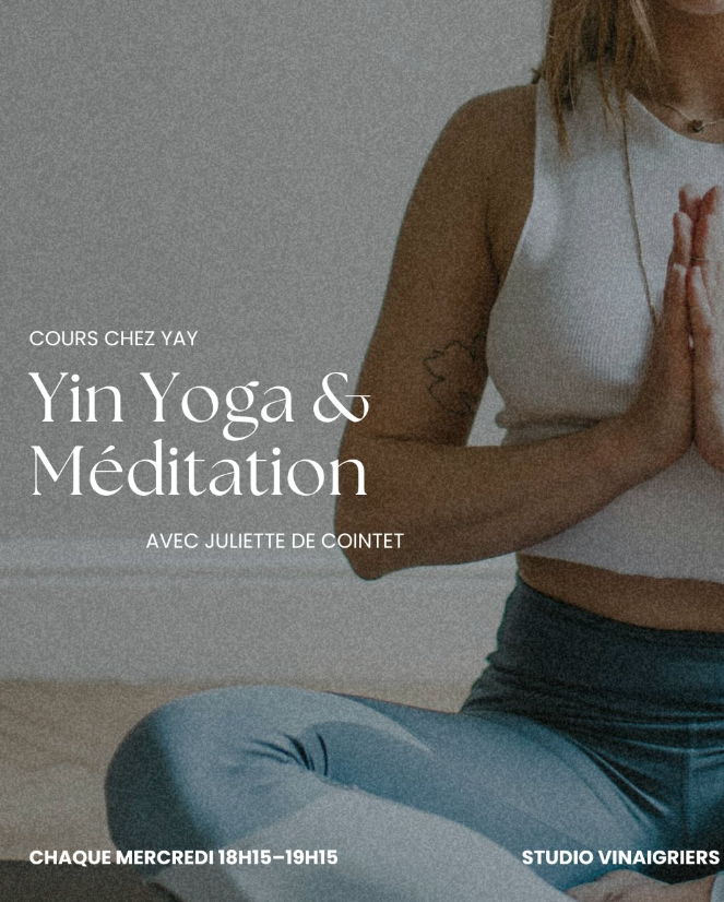🧘‍♀️ Yin Yoga & Méditation – tous les mercredis a