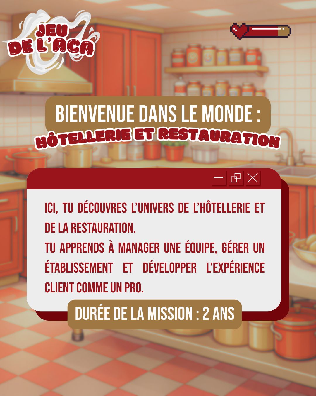 🎮 Niveau BTS Hôtellerie Restauration : à vous de