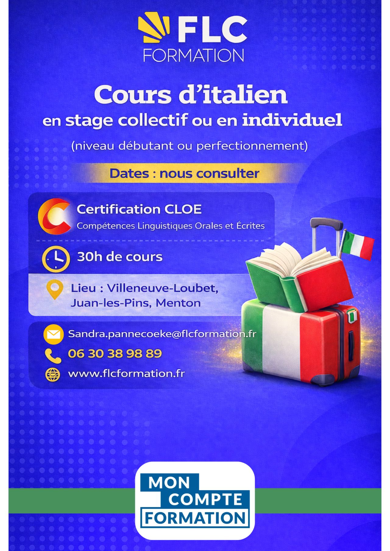 🇮🇹 Envie d’apprendre l’italien ou de perfectionn